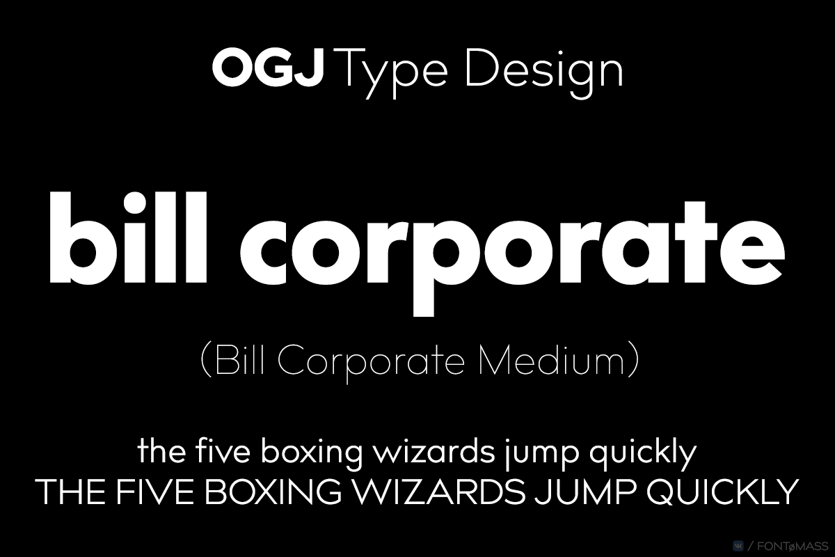 Bill Corporate Medium Font